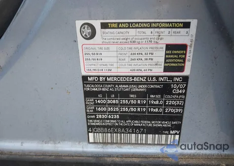 2008 Mercedes-Benz Ml 350 4Matic from USA, damaged, VIN 4JGBB86EX8A341671